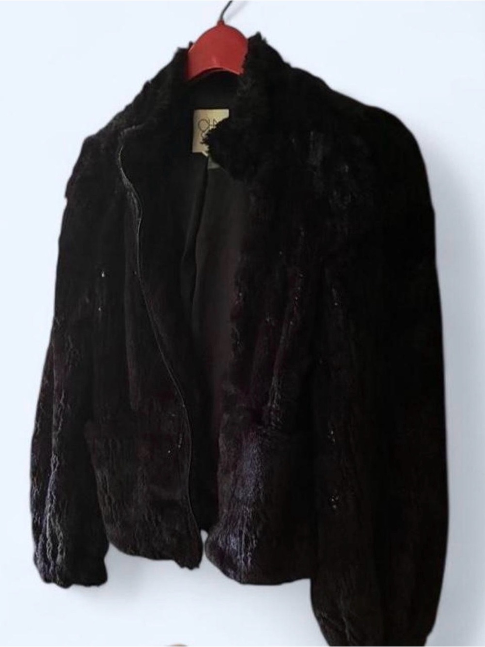 Gorgeous CHASER Brand Faux Fur Sequined Zip Up Jacket, Women’s Size S
